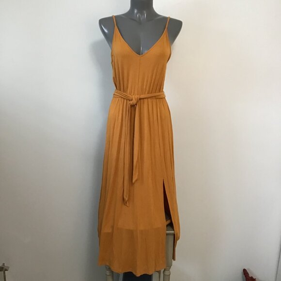 Gentle Fawn Marilla Dress Mustard Yellow/Cognac Size M - Picture 1 of 12